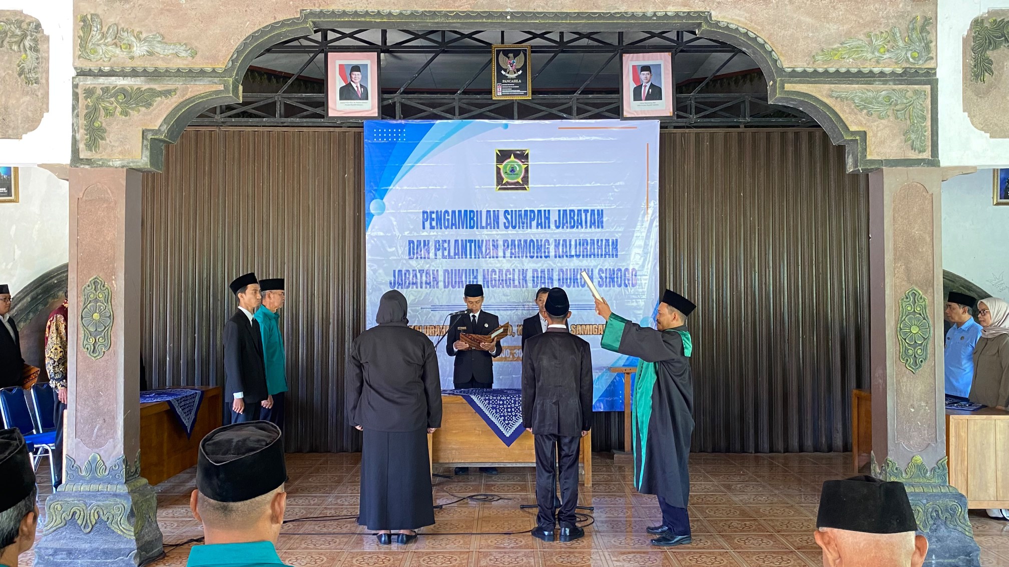 Pengambilan Sumpah Jabatan dan Pelantikan Pamong Kalurahan Pagerharjo Jabatan Dukuh Ngaglik dan Dukuh Sinogo